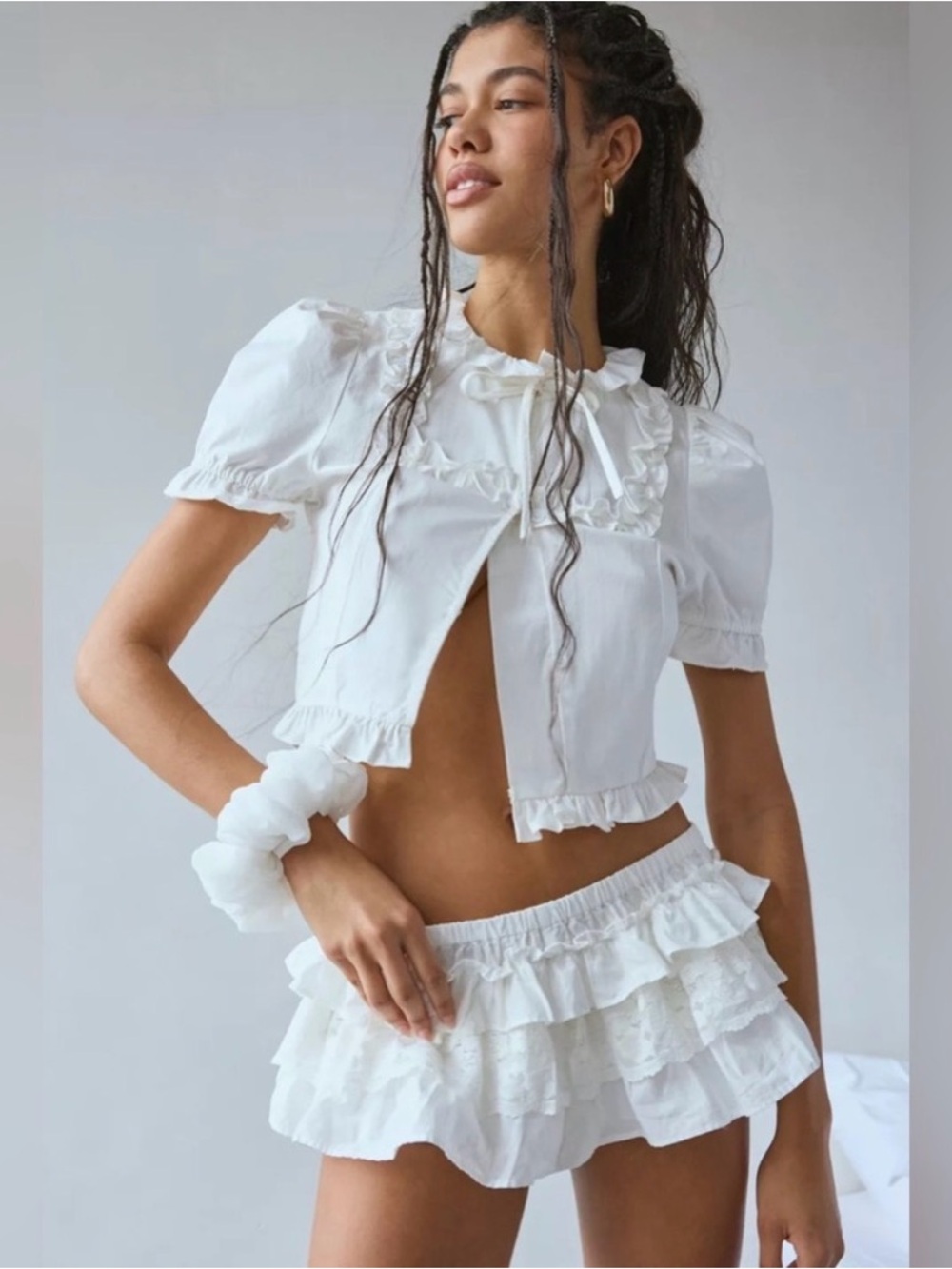 UO Out From Under Dolce Verano Ruffle Bloomer Short